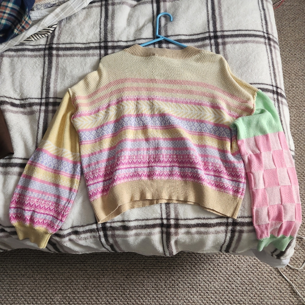 Colorful Patchwork Sweater - Picture 3 of 5